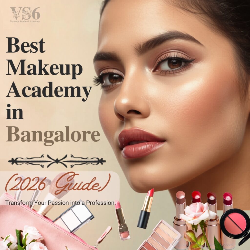 Best makeup academy in Bangalore offering professional makeup course training at VS6 Makeup Studio & Academy